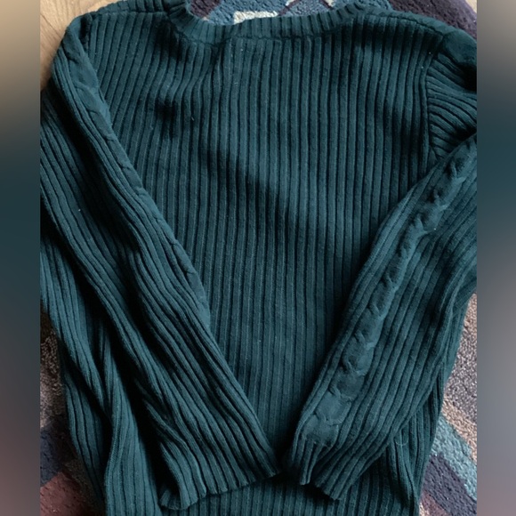 CREWNECK Sweater HUNTER GREEN 100% COTTON VNPLC Relativity Sz L - Picture 2 of 16